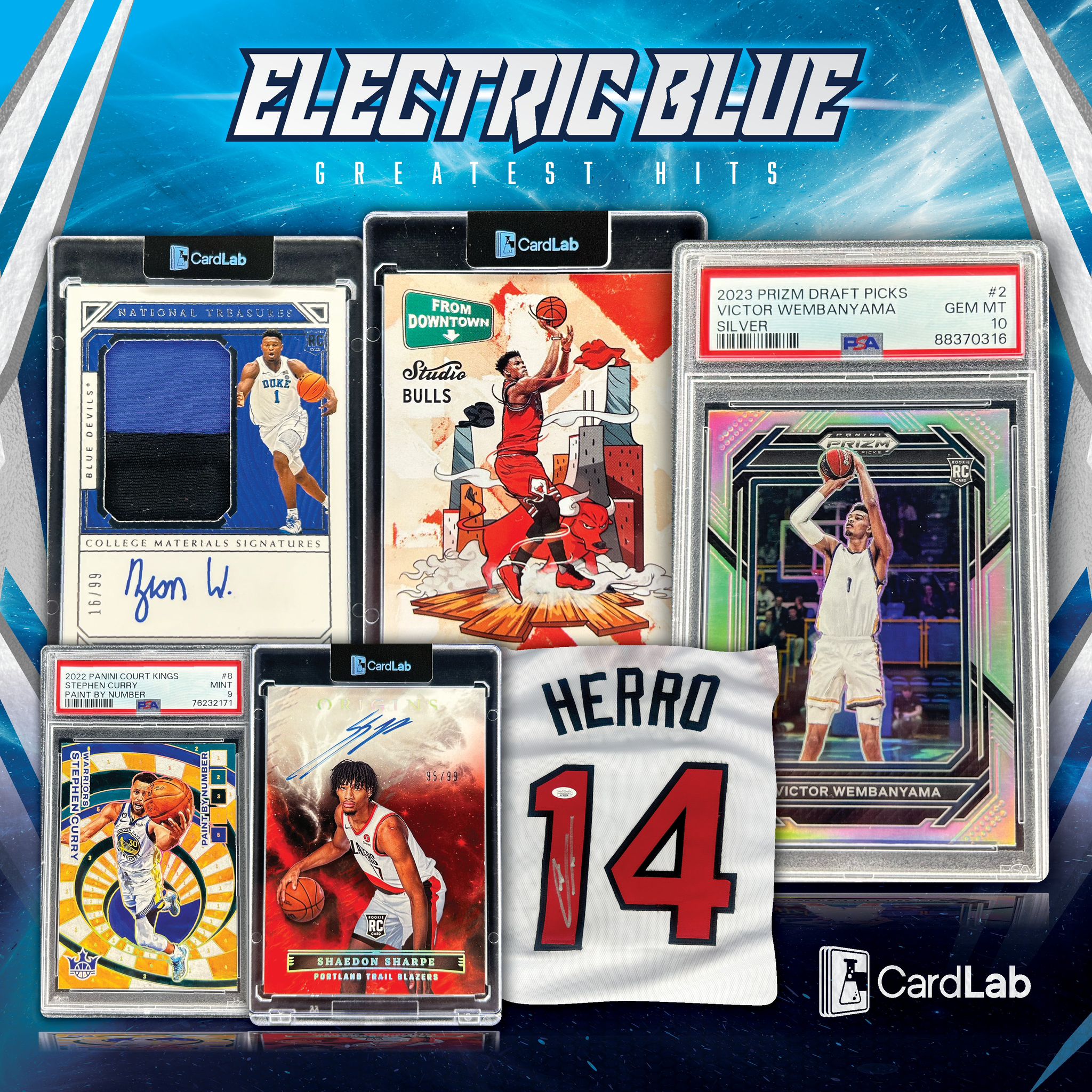 NEW ELECTRIC BLUE BOX BREAK NBA 10 SPOT RANDOM (481) Card Lab